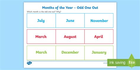odd and even days|odd months of the year.